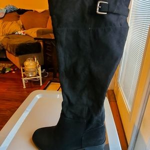 Torrid black faux suede over the knee boot. Size 11.5. Worn once!